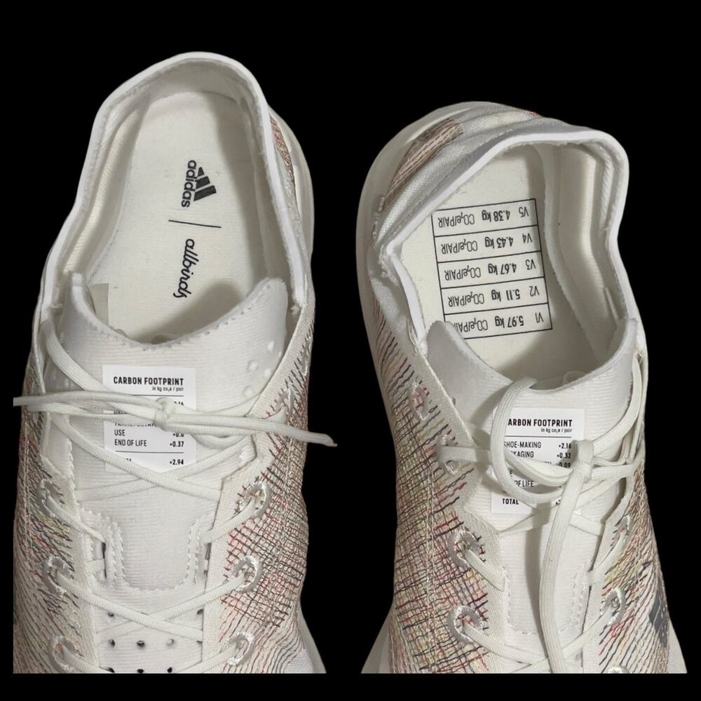 Adidas Adizero X Allbirds Sneakers White Multicolor Semi Turbo GY6156 Size 12 - Picture 4 of 9